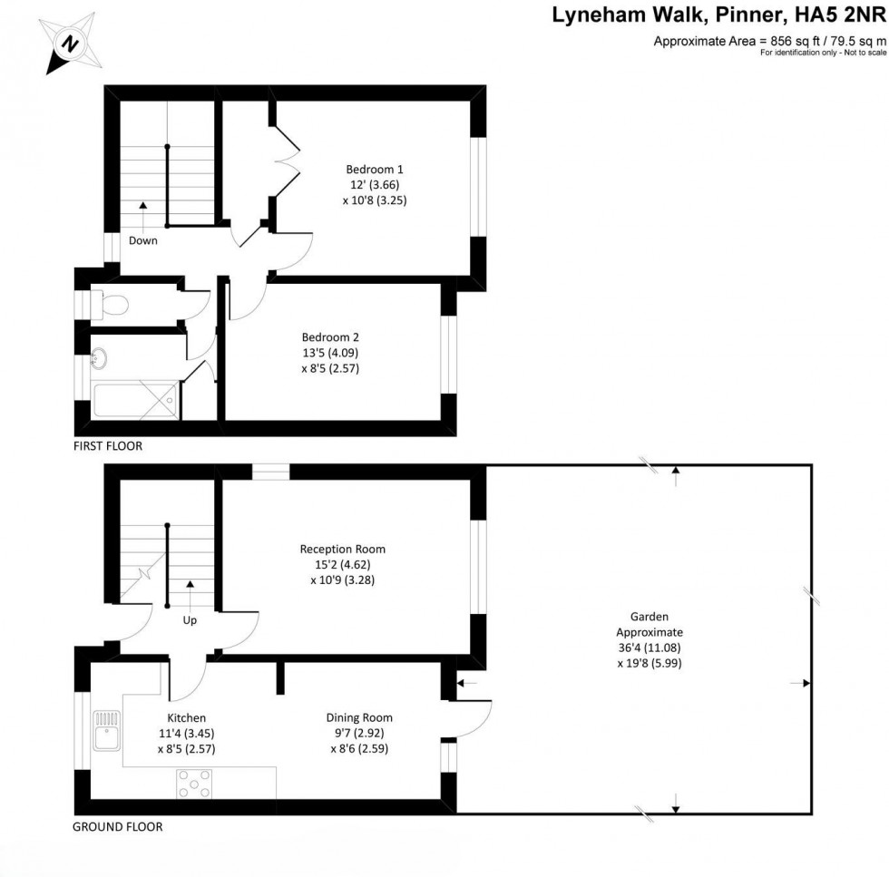 Floorplan for Lyneham Walk, Pinner