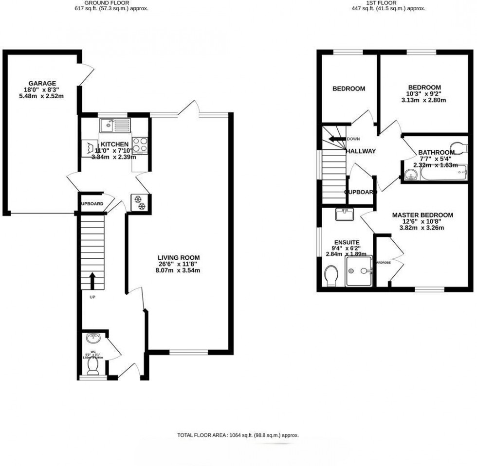 Floorplan for Wilder Close, Ruislip, Middlesex