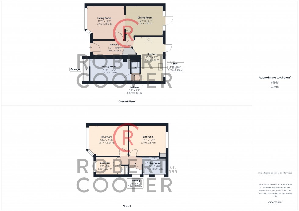 Floorplan for Woodlands Avenue, Eastcote