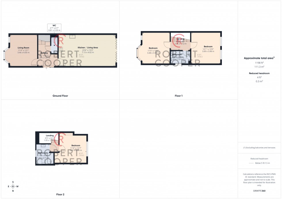 Floorplan for Hawthorne Avenue, Ruislip