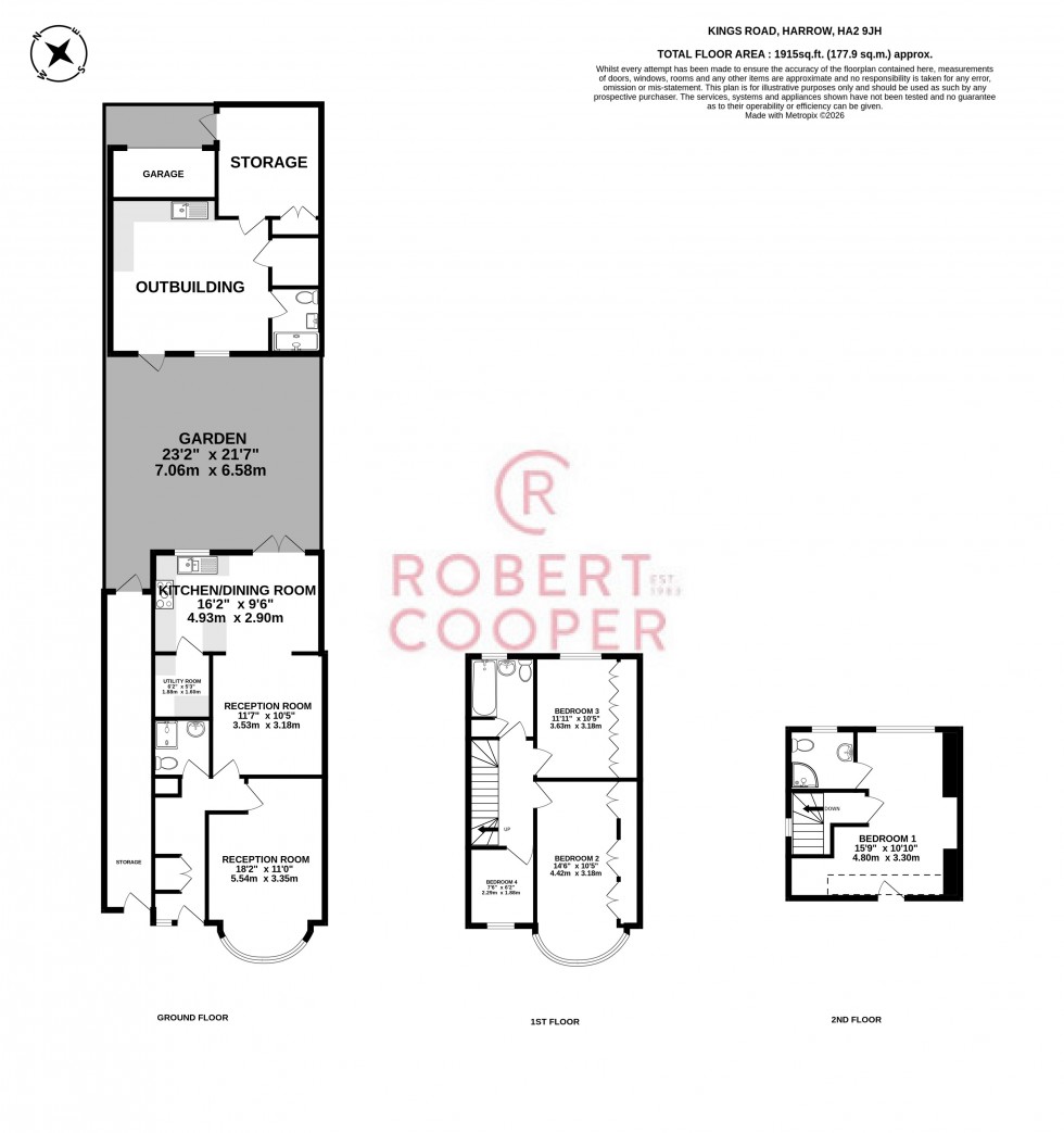 Floorplan for Kings Road, Harrow