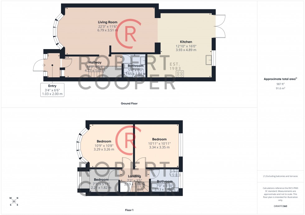 Floorplan for Carlyon Avenue, Harrow