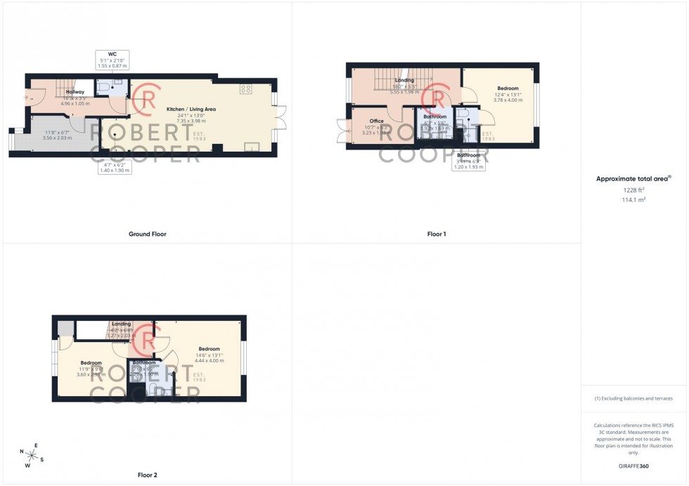Floorplan for Coleridge Drive, Ruislip