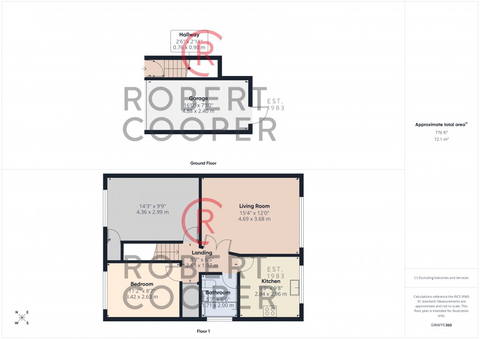 Floorplan for Cedar Avenue, Ruislip