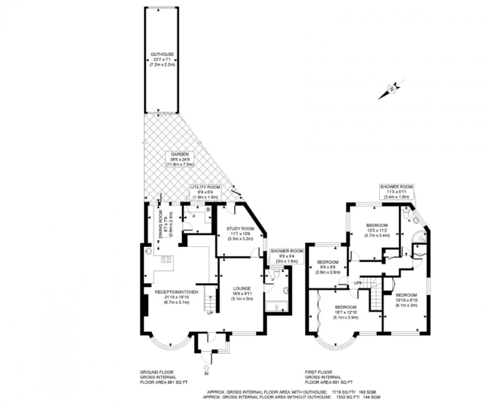 Floorplan for Linden Close, Ruislip, Middlesex