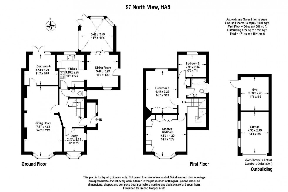 Floorplan for Eastcote, Pinner, Middlesex