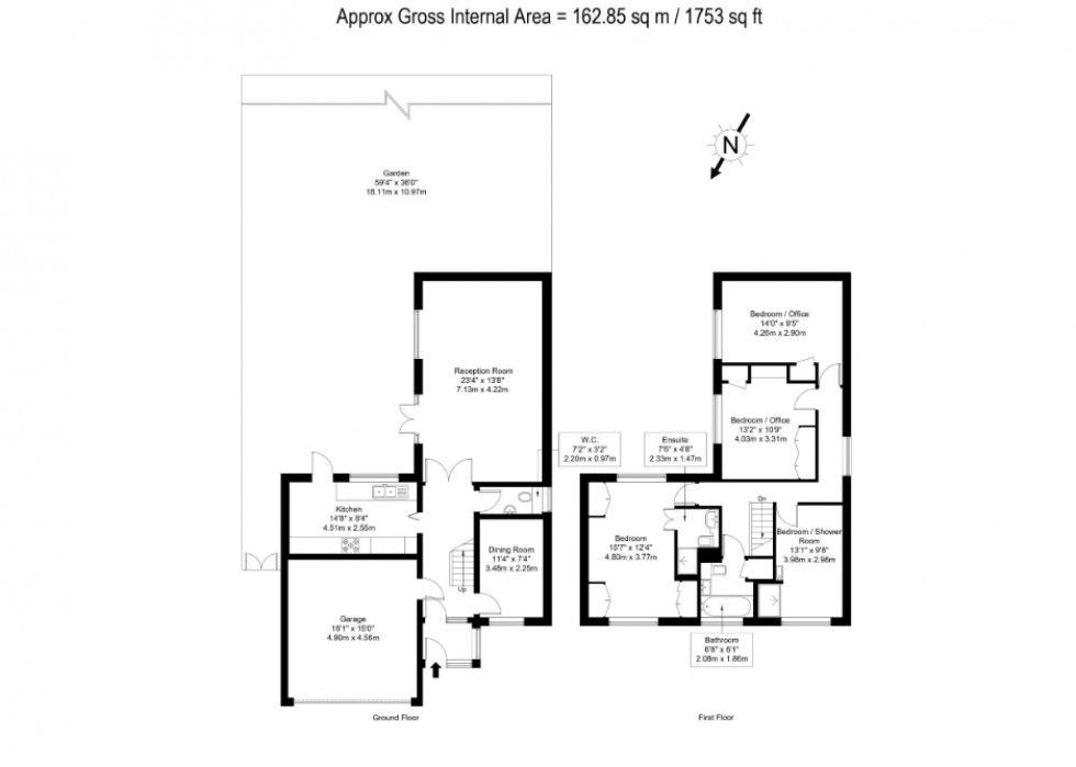 Floorplan for Wessex Drive, Pinner