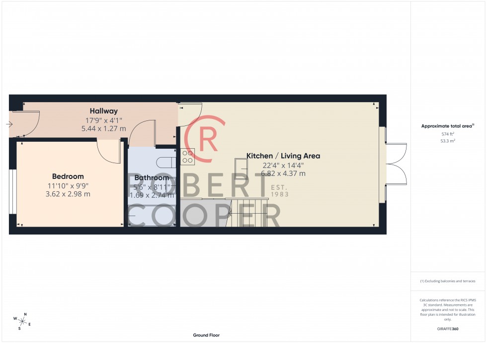 Floorplan for Hardy Avenue, Ruislip