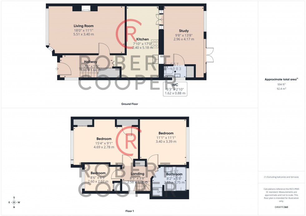 Floorplan for Pine Gardens, Eastcote, Middlesex
