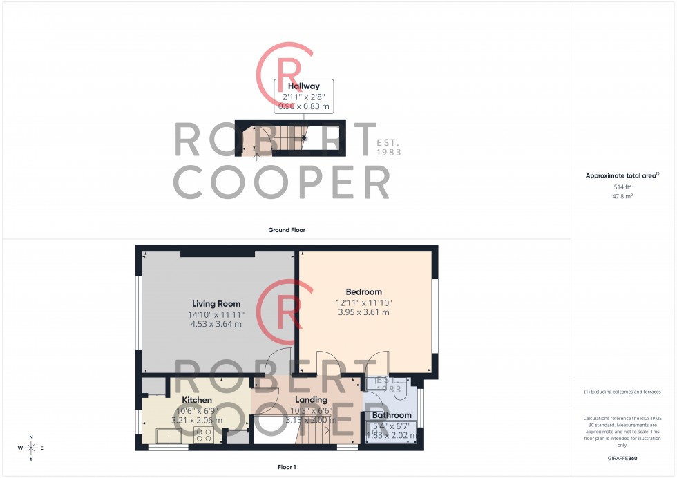 Floorplan for Hawthorne Avenue, Eastcote