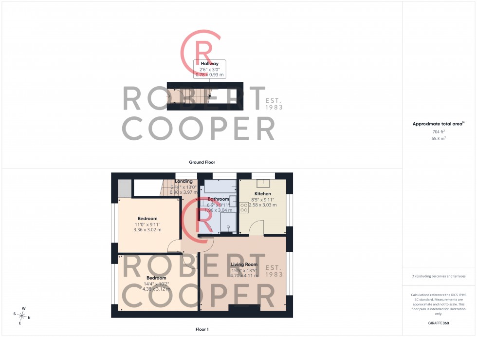 Floorplan for Beech Avenue, Ruislip