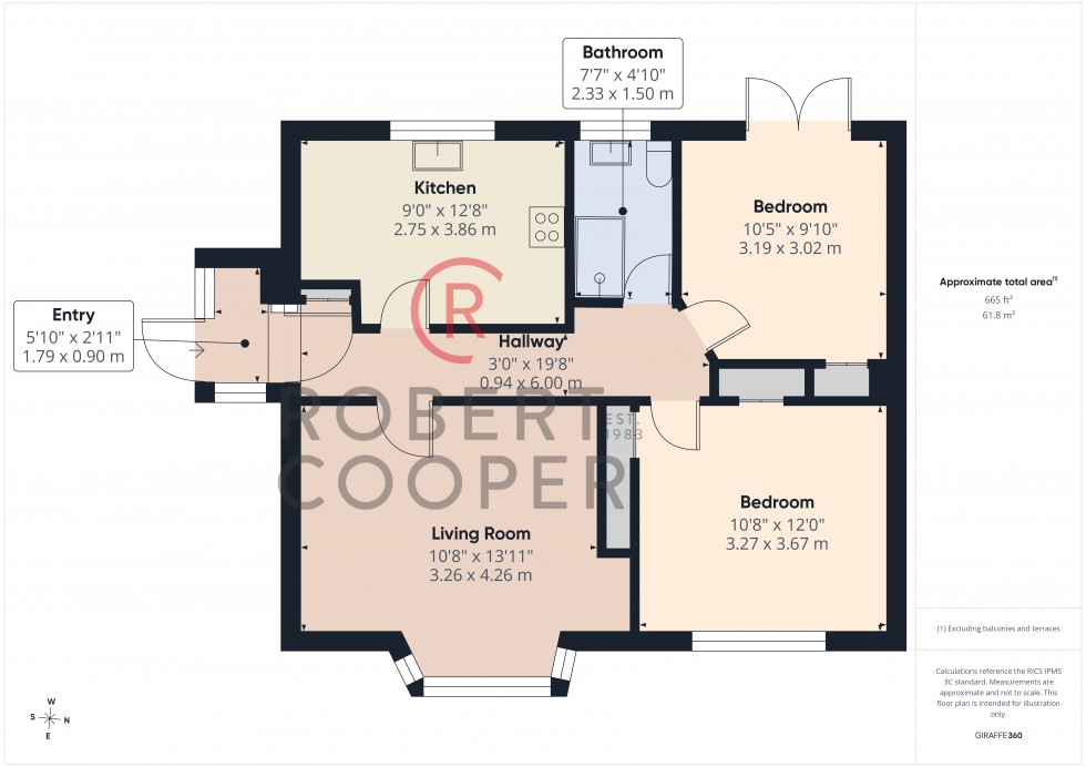 Floorplan for Lewes Close, Northolt