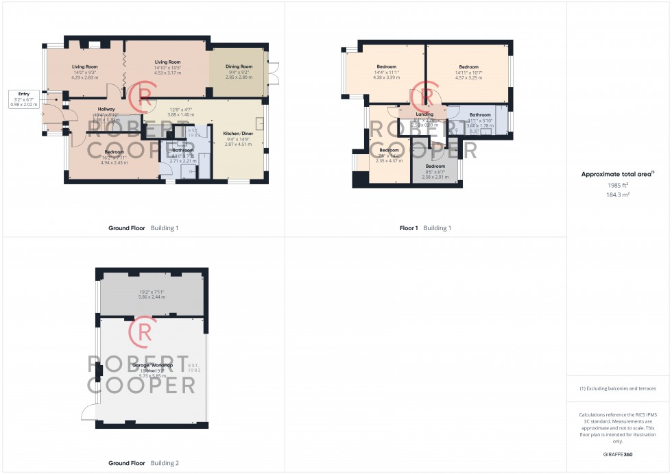 Floorplan for Dartmouth Road, Ruislip