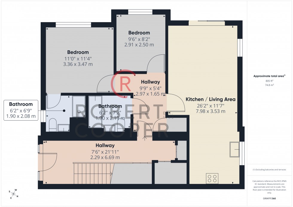 Floorplan for Corbins Lane, South Harrow