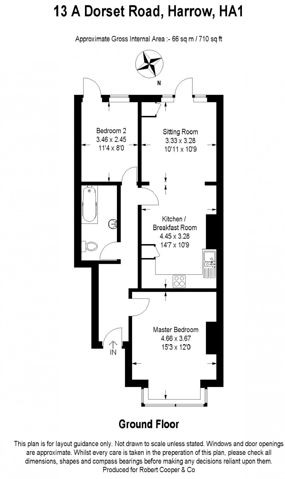 Floorplan for Dorset Road, Harrow, Middlesex