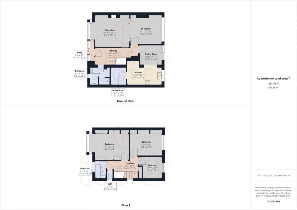 Floorplan for Elm Avenue, Eastcote, Middlesex