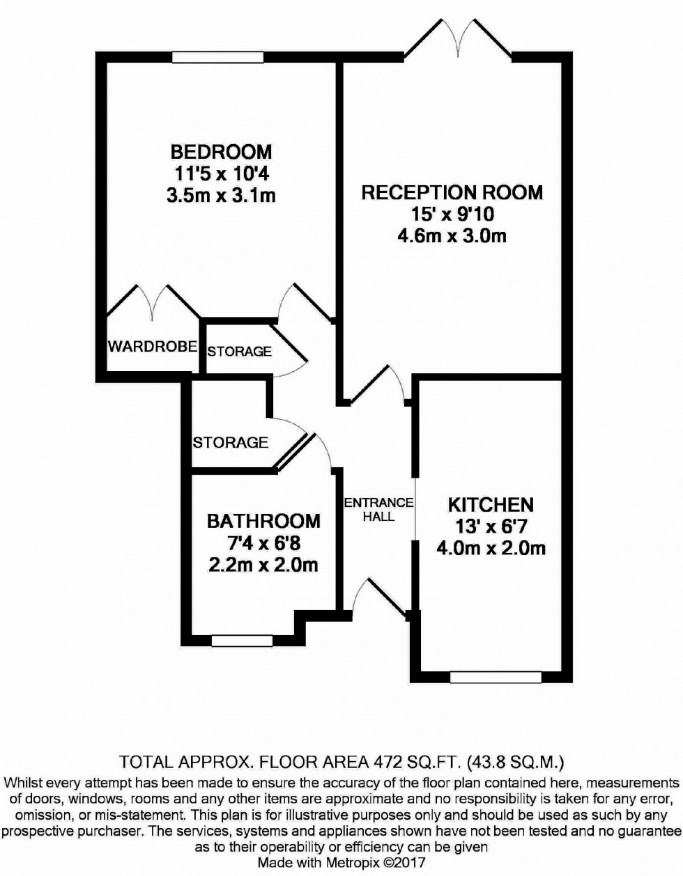 Floorplan for Lakeside Close, Ruislip, Middlesex