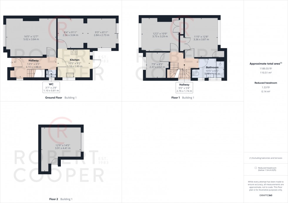 Floorplan for East Towers, Pinner, Middlesex