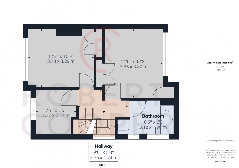 Floorplan for East Towers, Pinner, Middlesex