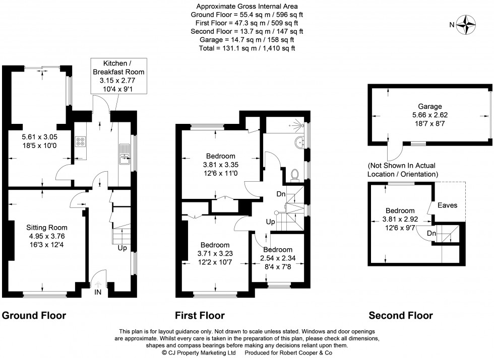 Floorplan for East Towers, Pinner, Middlesex