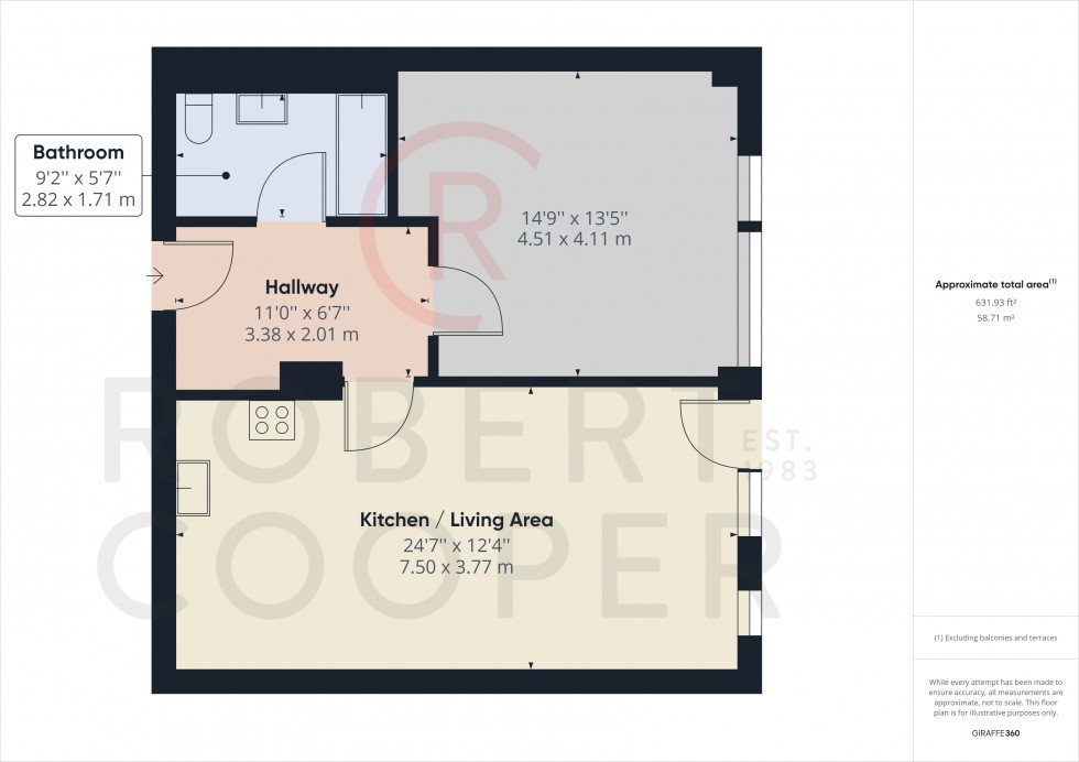 Floorplan for The Runway, Ruislip