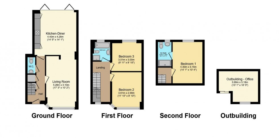 Floorplan for Hillcroft Crescent, Ruislip