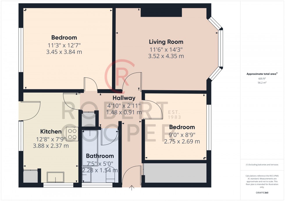 Floorplan for Weldon Close, Ruilsip
