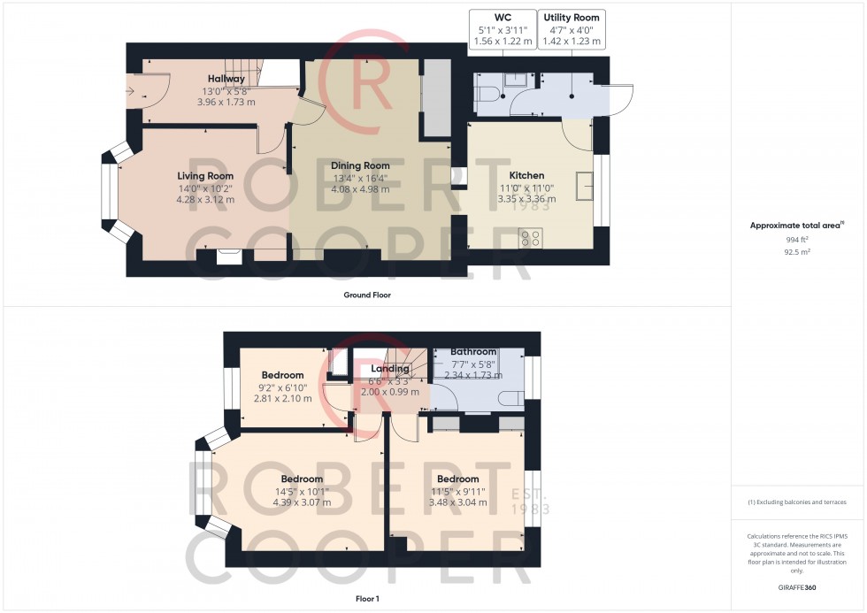 Floorplan for Lea Crescent, Ruislip
