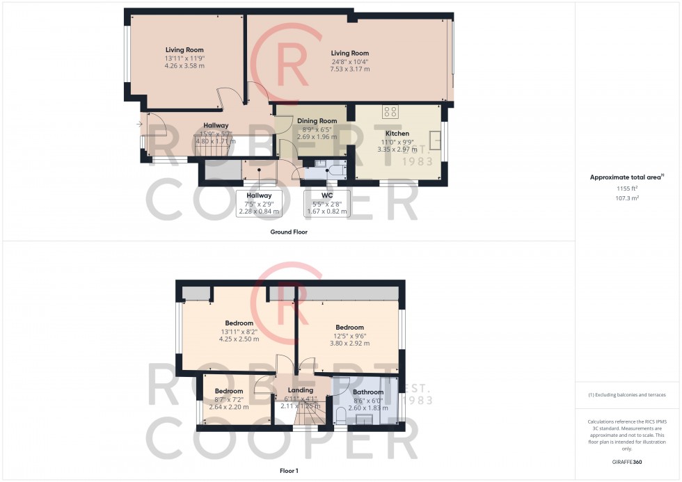 Floorplan for West End Road, Ruislip