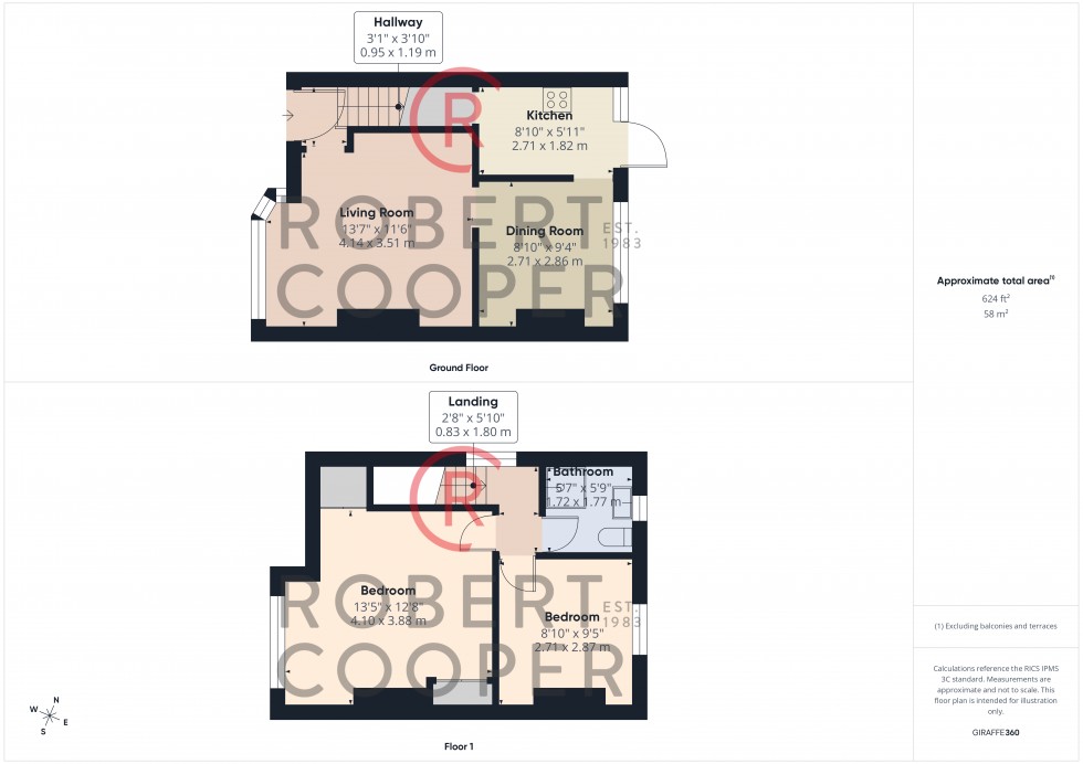 Floorplan for Castle Road, Northolt